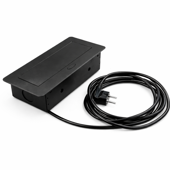 Priză încorporabilă în blat Design Light Kombibox, 2 prize Schuko, 2 USB, negru, 266 x 133 cm [2]