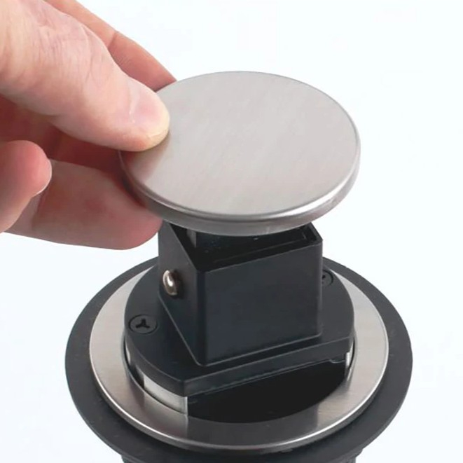 Priză încorporabilă în blat Design Light Lift Box, 3 prize Schuko, inox [5]