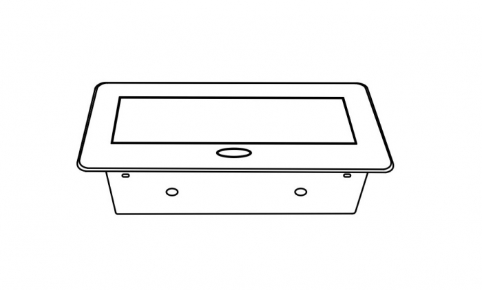 Priza incorporabila in blat dreptunghiulara Kombibox, finisaj alb, 2 prize Schuko + 2 USB si incarcator incorporat, 266x133 cm [2]