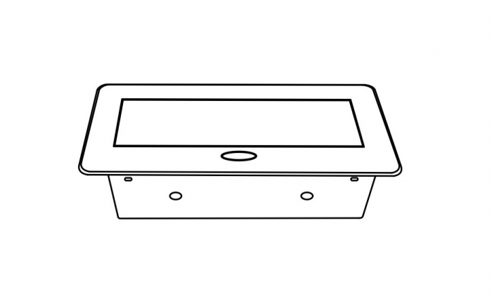 Priza incorporabila in blat dreptunghiulara Kombibox tripla, finisaj aluminiu, 266x133 mm [4]