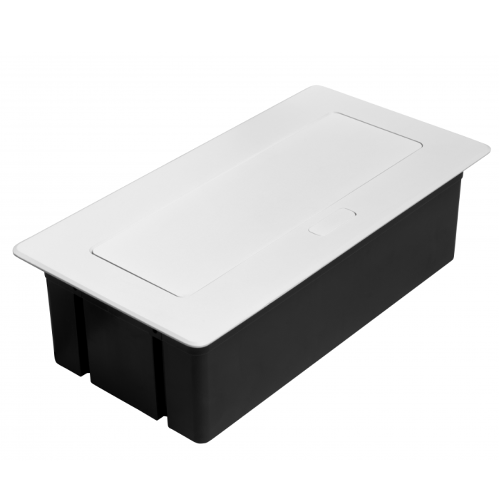 Priza incorporabila in blat Multi Soft, cu 2 prize Schuko, 2 porturi incarcare USB tip A + C, 1 port HDMI si 1 port RJ45, finisaj alb [7]