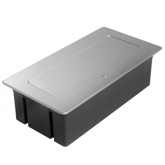 Priza incorporabila in blat Multi Soft, cu 2 prize Schuko, 2 porturi incarcare USB tip A + C, 1 port HDMI si 1 port RJ45, finisaj aluminiu [7]