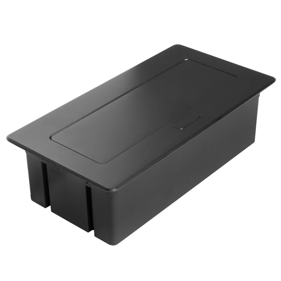 Priză încorporabilă în blat Multi Soft GTV, 2 prize Schuko, USB A + C, RJ45, negru, 240 x 120 mm [2]