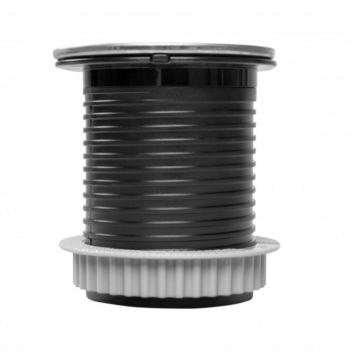 Priza incorporabila in blat Slide, cu o priza Schuko si port incarcare USB tip A+C, finisaj otel inoxidabil [3]