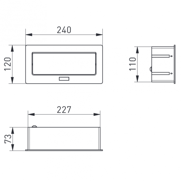 Priza incorporabila in blat Soft, cu 2 prize Schuko si 2 porturi incarcare USB tip A, finisaj aluminiu [2]