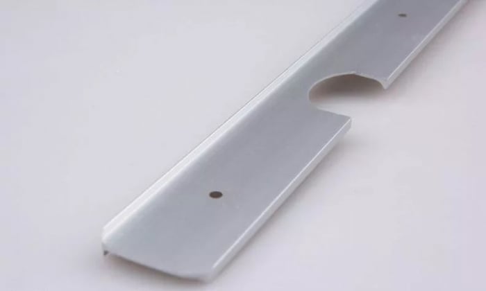 Profil aluminiu imbinare blat bucatarie 28, finisaj aluminiu, L:600 mm [2]