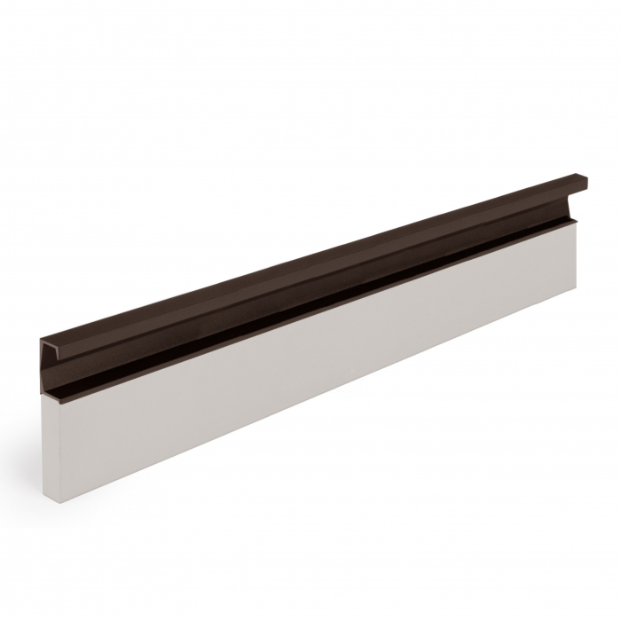 Profil maner pentru mobila Six, finisaj maro metalic texturat, L:3000 mm [6]