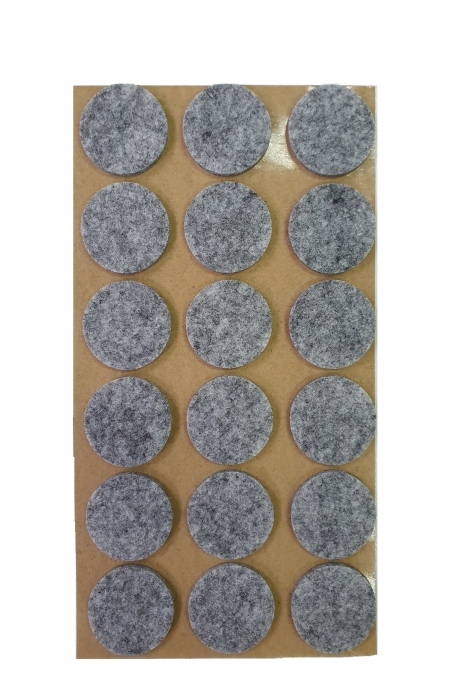 Protectie pasla autoadeziva pentru pardoseala, rotunda D 25 mm, gri, set 18 buc [2]