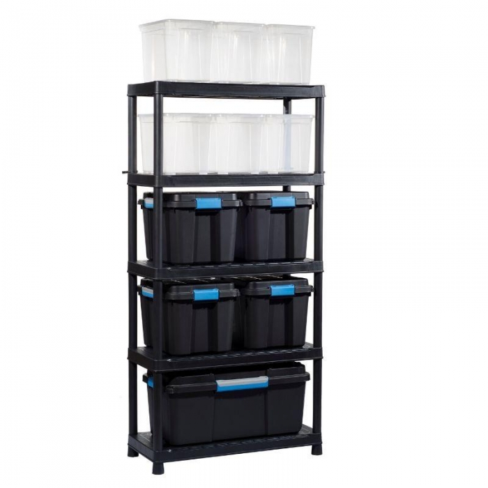 Raft cu 5 polite pentru organizare si depozitare, 90 x 40 x182 cm [4]