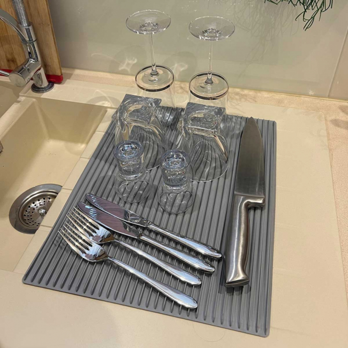 Scurgator chiuveta Flexi M, gri, 39x31 cm [5]