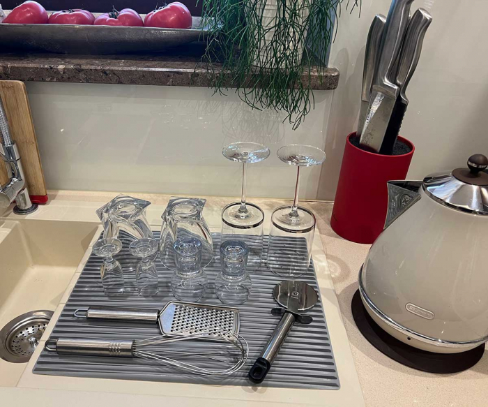 Scurgator chiuveta Flexi M, gri, 39x31 cm [4]