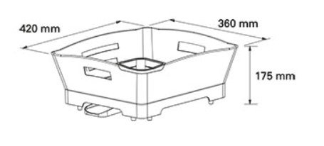 Scurgator de vase cu suport tacamuri detasabil, alb cu gri, Pelikan 31500 [4]
