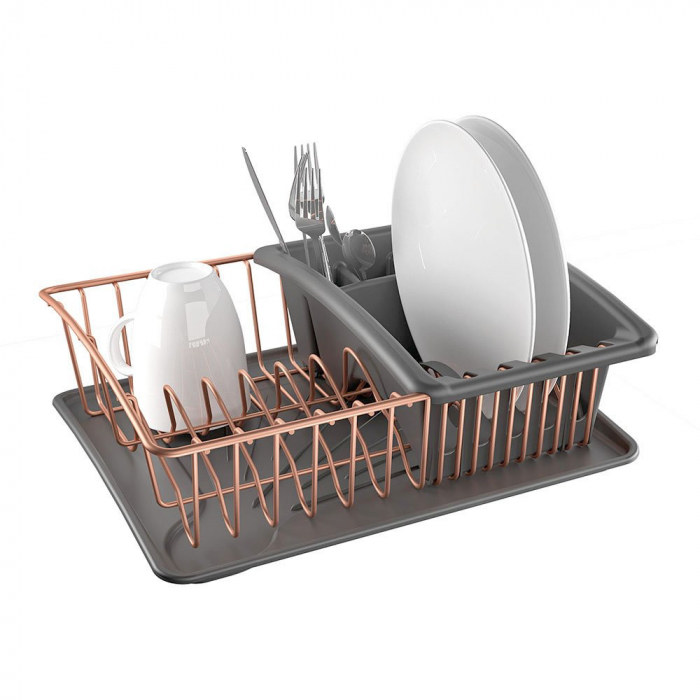 Scurgator de vase cu suport tacamuri detasabil Aquatex Plus Copper, finisaj cupru [4]
