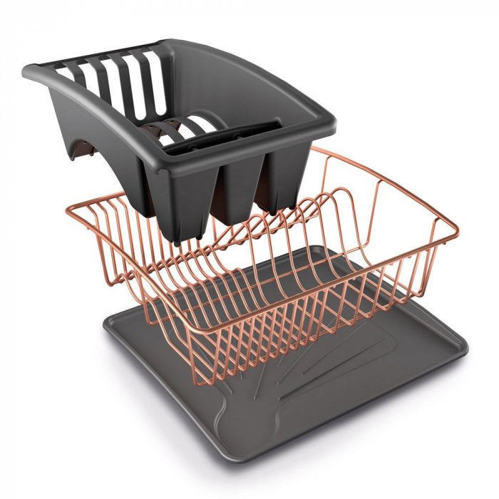 Scurgator de vase cu suport tacamuri detasabil Aquatex Plus Copper, finisaj cupru [5]