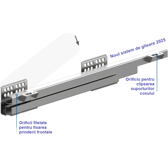 Scurgator de vase tip sertar cu extragere totala, Variant Multi Rejs Full, L:450 mm, finisaj crom, pentru latime exterioara corp 600 mm [3]