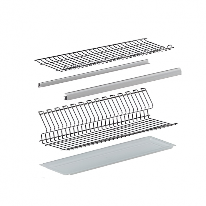 Scurgator Ellite 717 din otel inoxidabil pentru vase montabil in dulap de bucatarie cu dimensiune de 450mm, finisaj crom lucios [2]