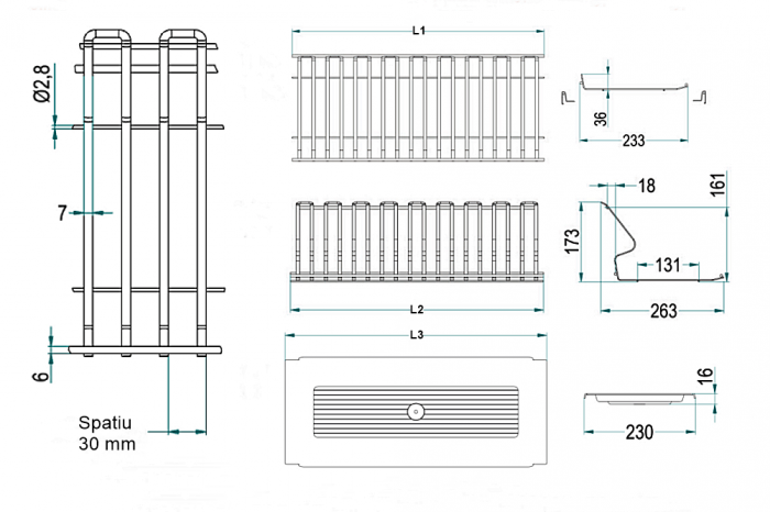 Scurgator Ellite 717 din otel inoxidabil pentru vase montabil in dulap de bucatarie cu dimensiune de 450mm, finisaj crom lucios [3]