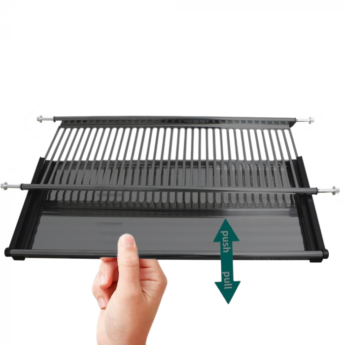 Scurgator pentru vase, montabil in dulap de bucatarie cu dimensiune de 600 mm, finisaj negru [2]