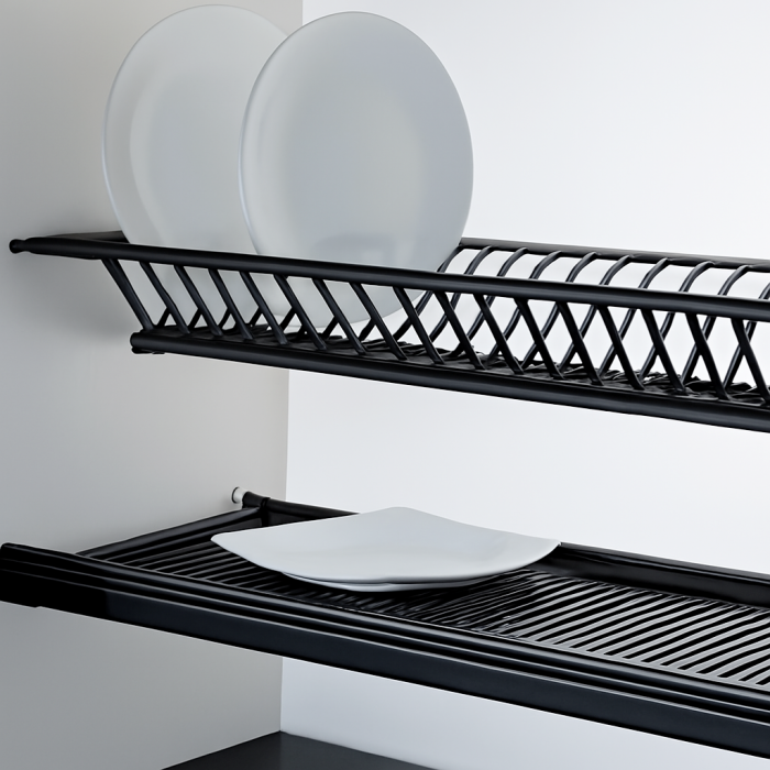 Scurgator pentru vase, montabil in dulap de bucatarie cu dimensiune de 600 mm, finisaj negru [6]