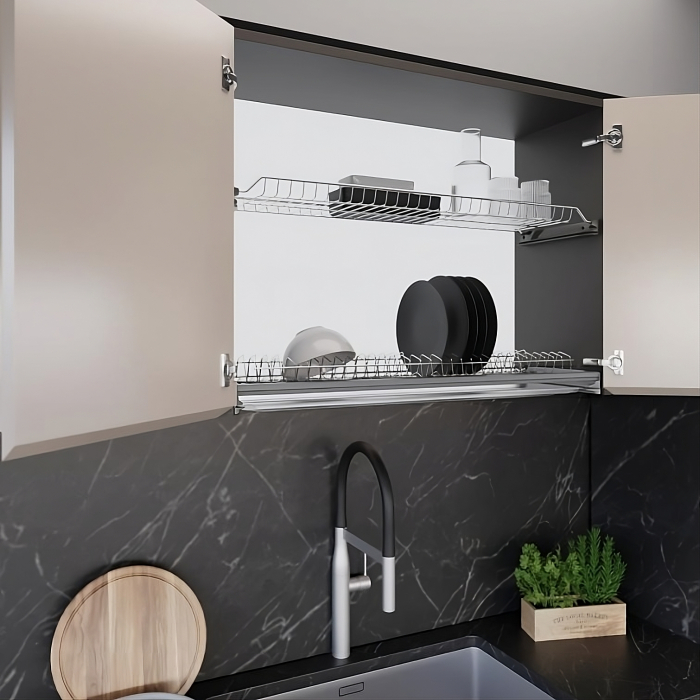 Scurgator, picurator vase, cu doua tavi, model 701, din inox, pentru latime exterioara corp 800 mm, finisaj inox [2]