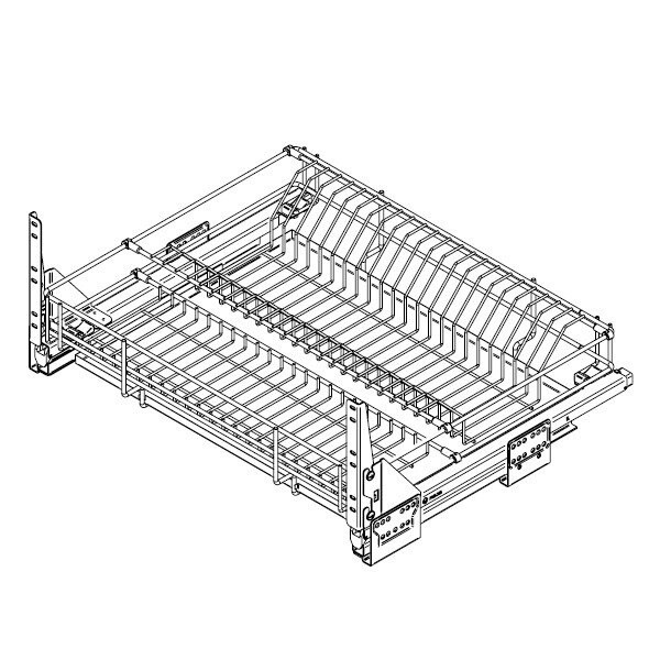 Scurgator vase Variant Multi tip sertar pentru latime exterioara corp 600 mm, cu ghidaje incluse [3]