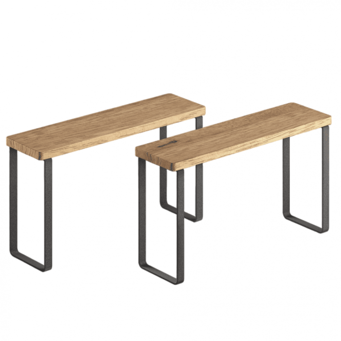 Set 2 etajere York, din lemn de acacia, 27x8x16 cm [1]