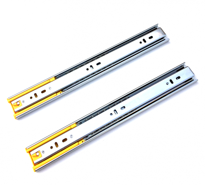 Set 2 glisiere pe bile cu amortizare si extragere totala 450 mm [2]