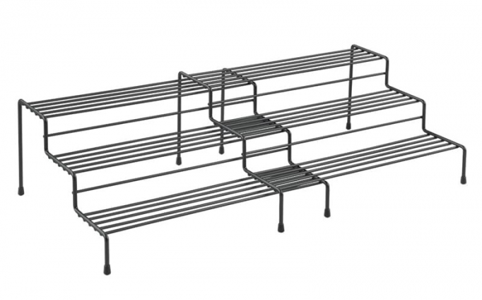 Set 2 stative glisante pentru borcane condimente X-Trend Lava, negru, 28-55x23x13 cm [2]