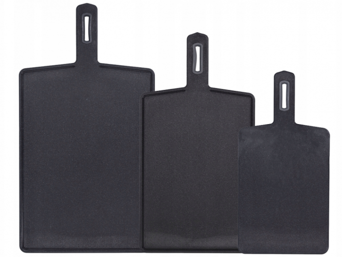 Set 3 tocatoare Vegana S, M, L, cu suport, negru cosmos [2]