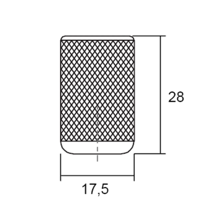Set 50 bucati butoni mobilier Graf, finisaj negru mat, 17.5x28 mm [7]