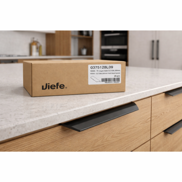 Set 50 bucati manere pentru mobilier Vann, negru mat, L: 200 mm [4]