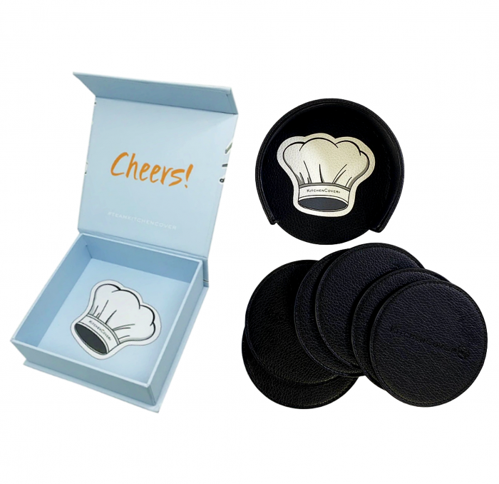 Set 6 suporturi pahare, Kitchen Cover coasters, negru [3]