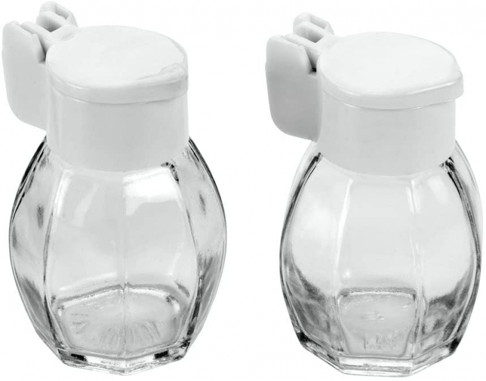 Set dozatoare sticla sare/piper capac plastic [2]