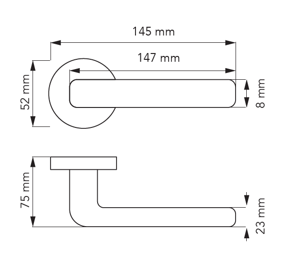 Set maner usa cu cilindru Zara, cu rozeta rotunda, finisaj nichel satin CB [2]