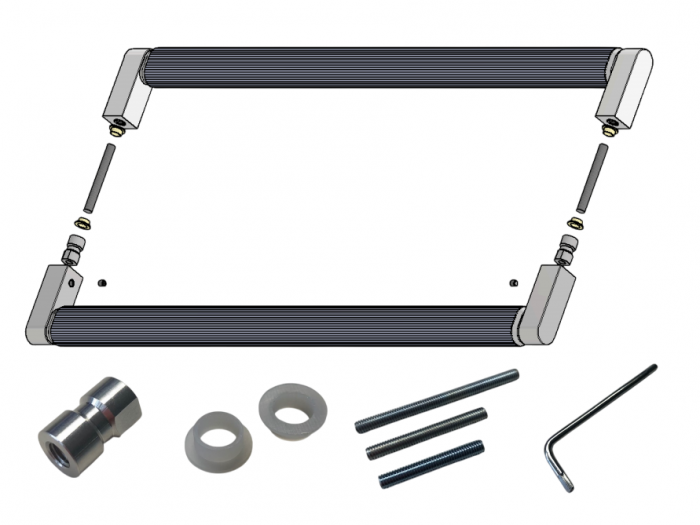 Set manere spatiale double Brooklyn Big, finisaj negru periat, L:1074 mm [8]
