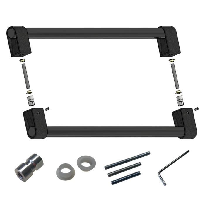 Set manere spatiale double Casey Big, finisaj negru lava texturat / negru mat, L:448 mm [7]