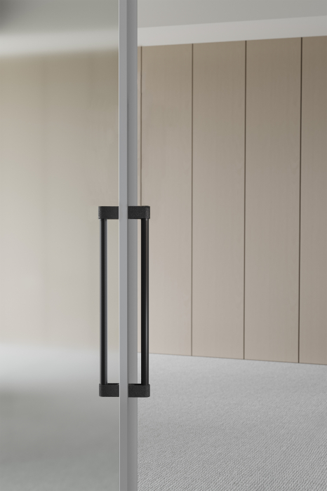 Set manere spatiale double Casey Big, finisaj negru lava texturat / negru mat, L:448 mm [4]