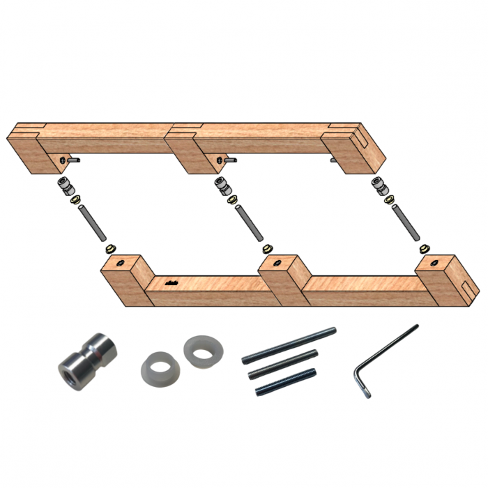 Set manere spatiale double Hako Big, finisaj stejar, L:1005 mm [6]