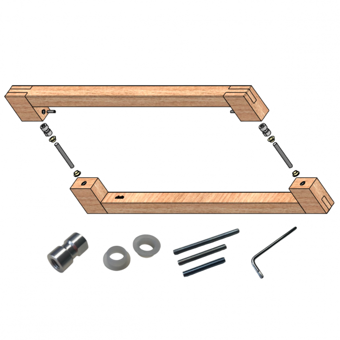 Set manere spatiale double Hako Big, finisaj stejar, L:525 mm [6]