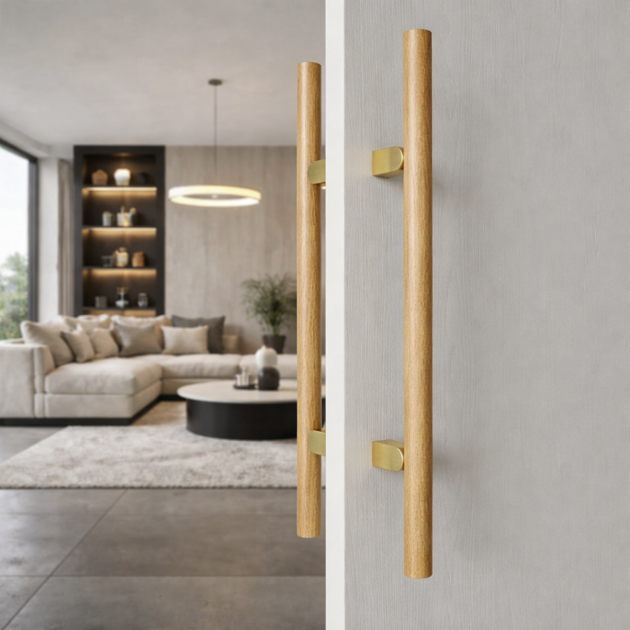 Set manere spatiale double Kumo Wood Big One, finisaj stejar / alama periata, L:878 mm [4]