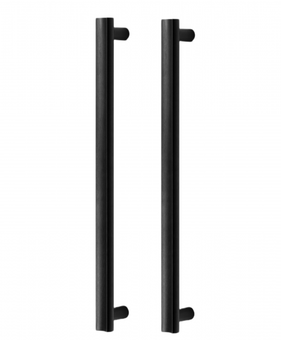Set manere spatiale double Moon Big, finisaj negru periat, L:424 mm [1]