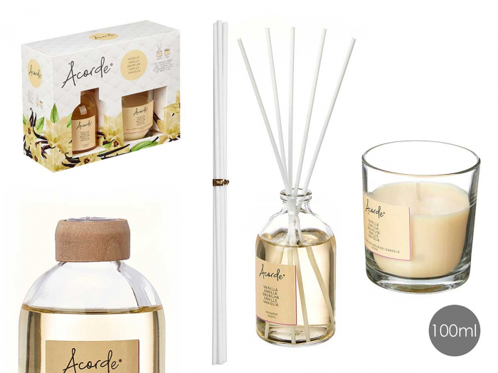 Set odorizant camera lichid 100 ml si lumanare 30 h, vanilie [3]