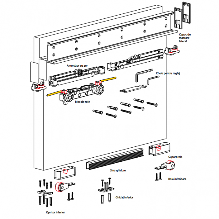 Sistem culisare usa, Magic 2, 80kg, L:1800 mm [8]