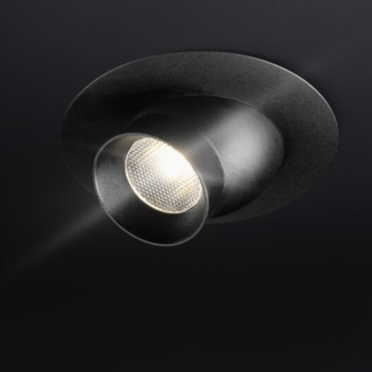 Spot LED încastrat Point GTV pentru mobilier, reglabil, lumină caldă, 1,2W, 12V, IP20, negru [4]