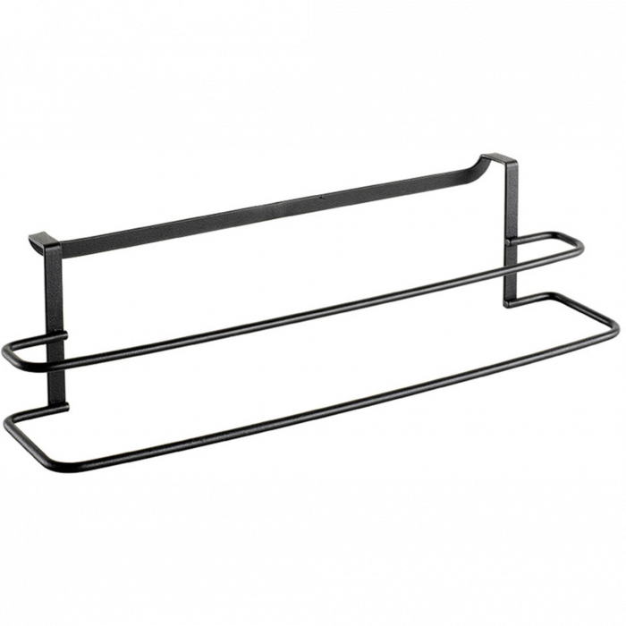 Suport dublu pentru prosoape de bucatarie si baie, Galileo Lava, negru, 38x10x9 cm [2]