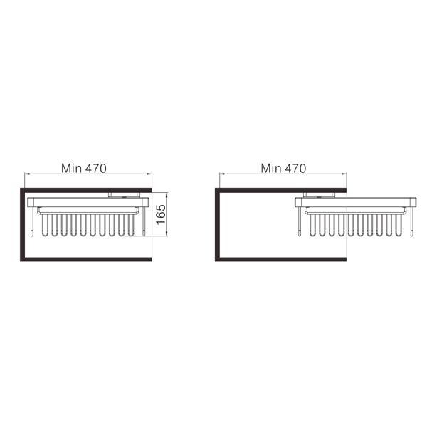 Suport extractibil cravate alb [3]
