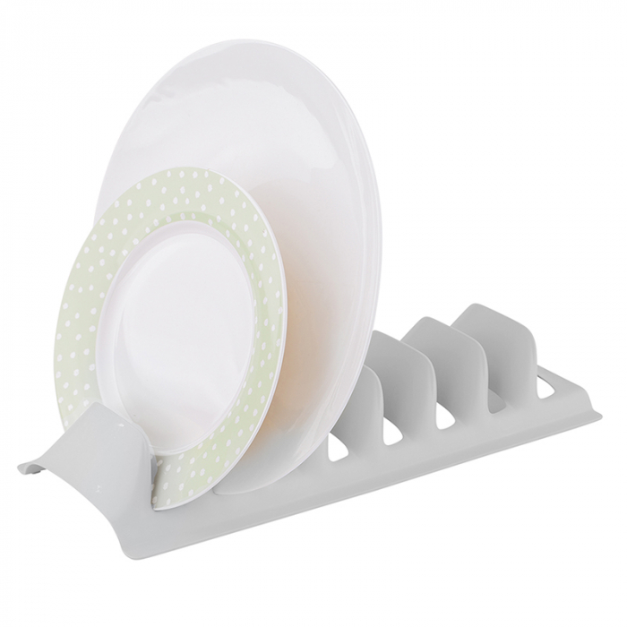 Suport farfurii uscare rapida, alb, 13x30x6 cm [4]