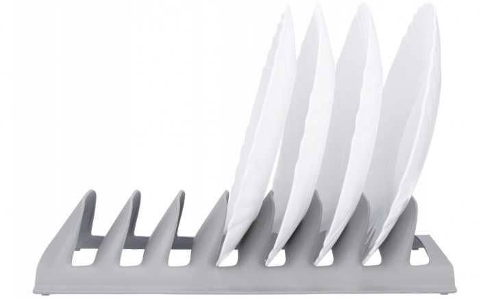 Suport farfurii uscare rapida, gri, 13x30x6 cm [3]