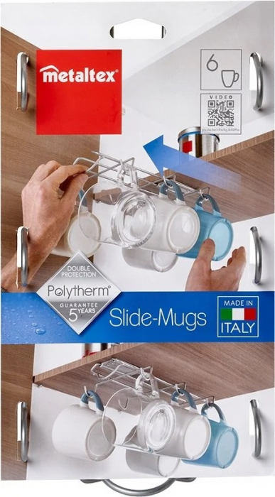 Suport glisant pentru 6 cani Slide Mugs 14*28*5 cm, gri [4]