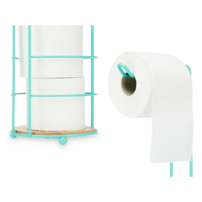 Suport hârtie igienică Berilo, cu spațiu pentru role de rezervă, verde mentă, H: 63,5 cm [3]